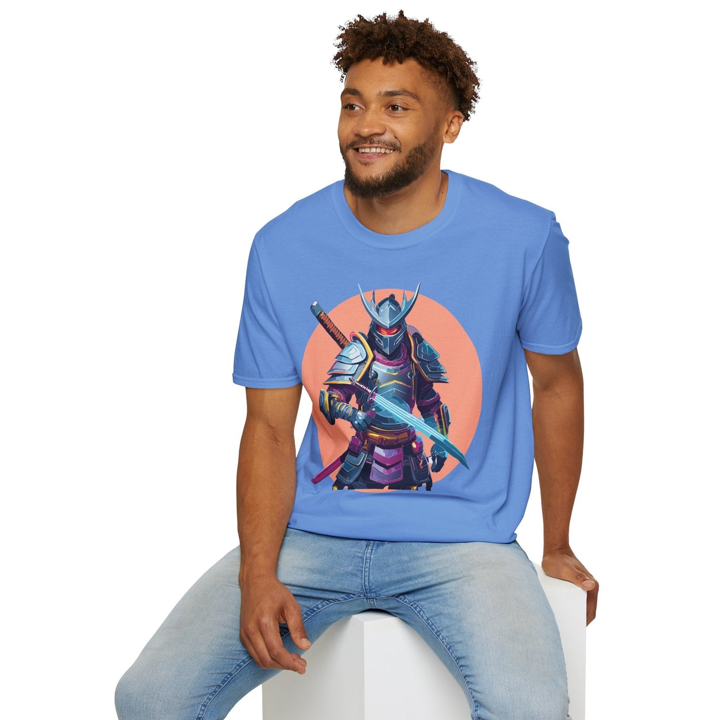 Samurai Shirt Unisex Tee Gildan Softstyle 64000 One Hundred Percent Ring Spun Cotton Comfort