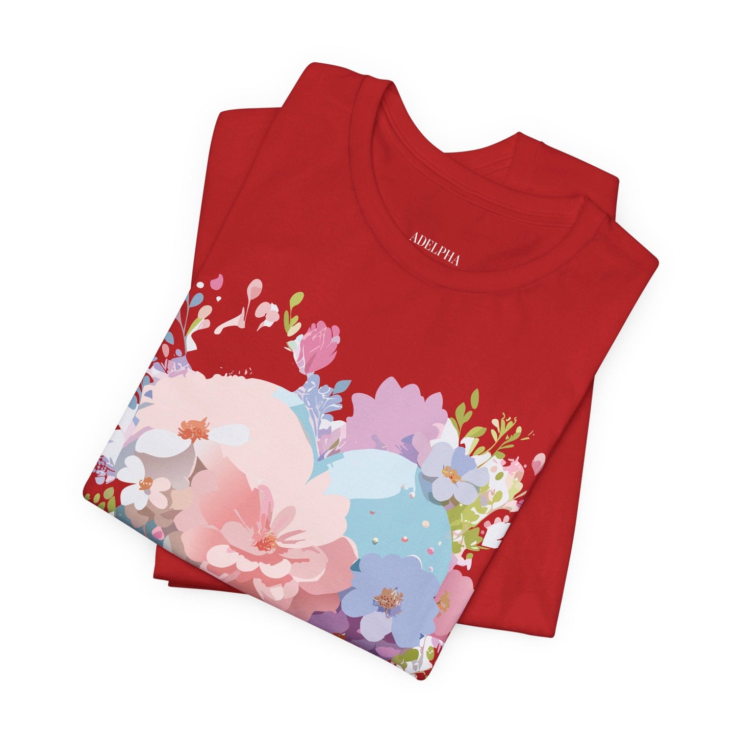 Valentine Day Graphic Unisex 100 Cotton Vintage Artwork with Love and Flower Design Tee 32