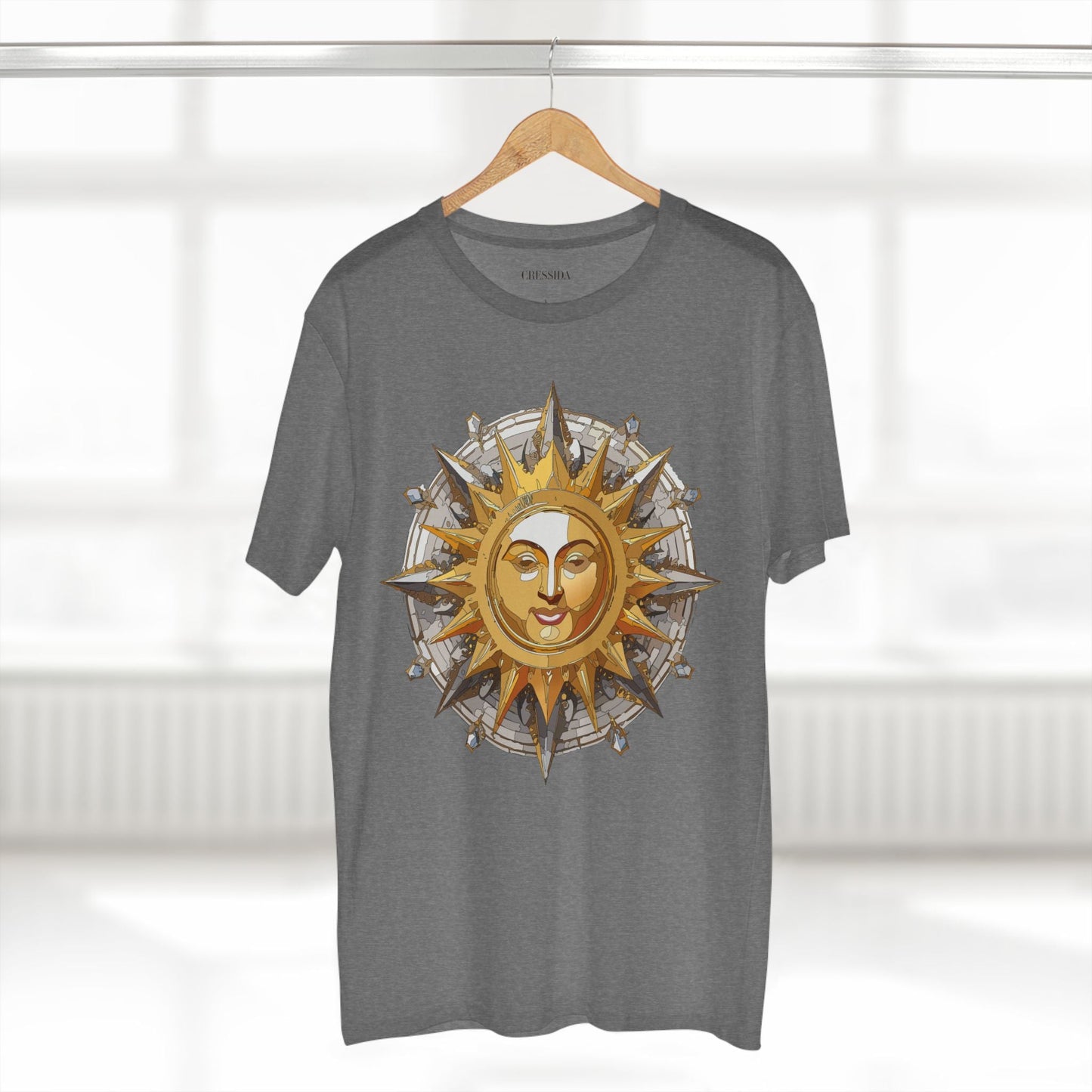 Gold Sun Graphic Unisex 100 Cotton T-Shirt with Golden Art Design 12