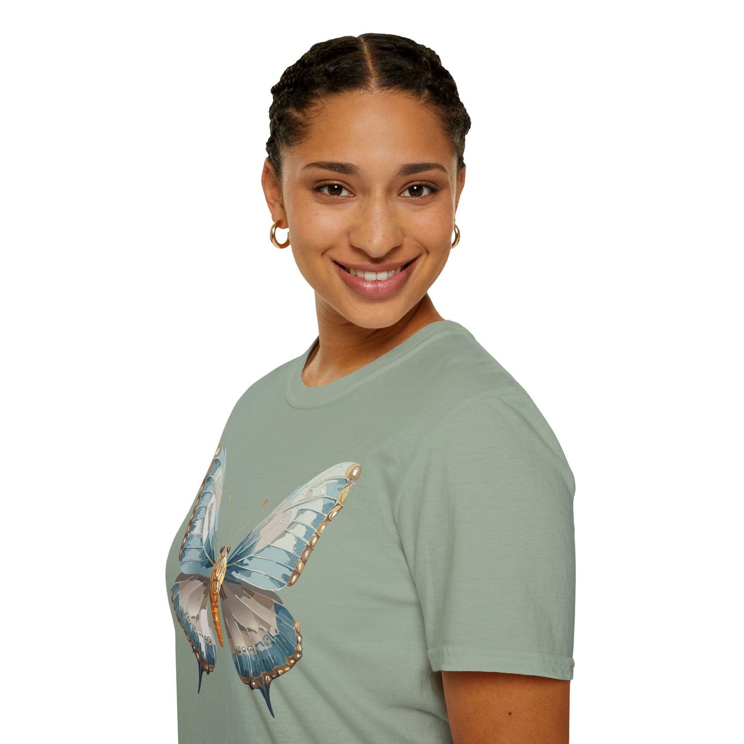 Butterfly Emblem Shirt Unisex T Shirt Gildan Softstyle 64000 Monarch Print Cotton Tee Everyday
