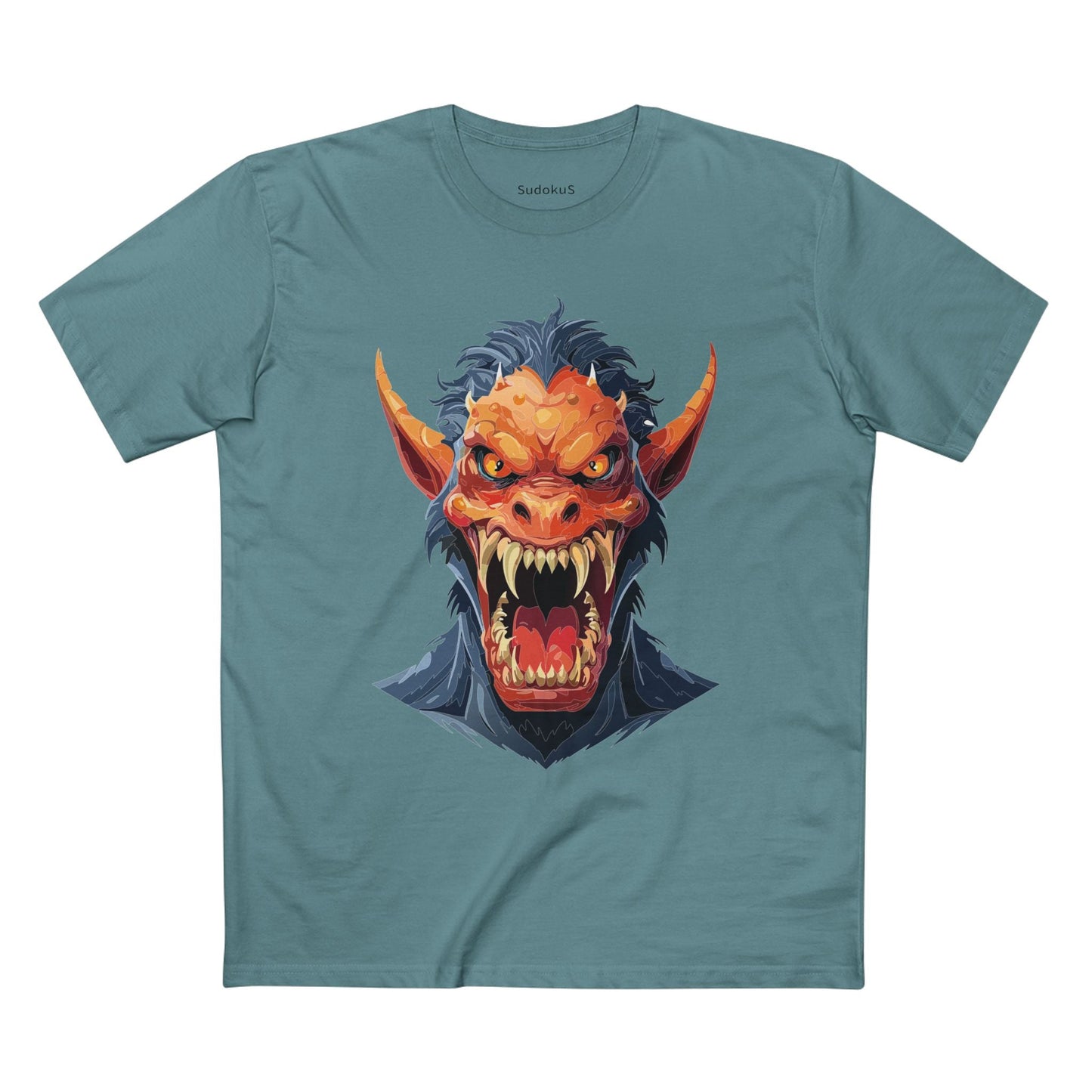 Cartoon Monsters Graphic Unisex 100 Cotton Staple Tee 2