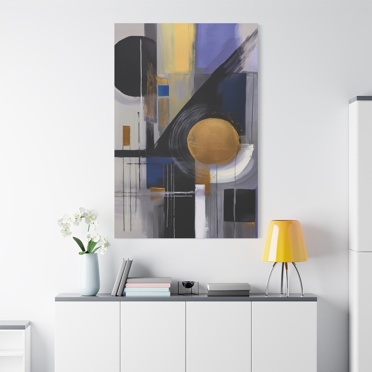 Purple Abstract Painting Print Canvas 20x24,20x30,24x30, 24x32,24x36,30x40, 32x48,36x48,40x60 Pine-Wood Inner Frame ABS-32