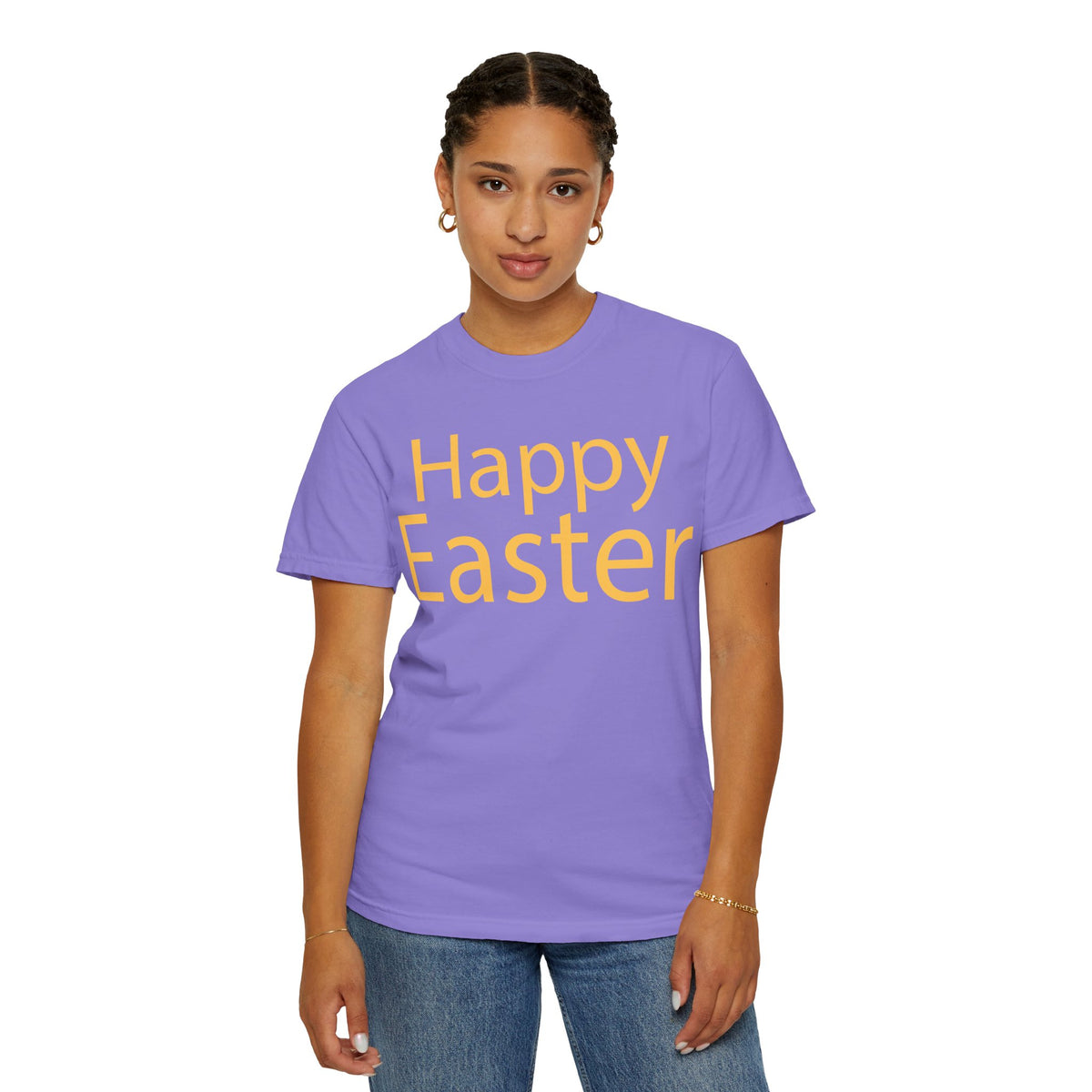 Happy Easter T-Shirt, Tee Shirt with Easter Signature, T Shirt with Easter Prints, Tee Shirt with Easter Design