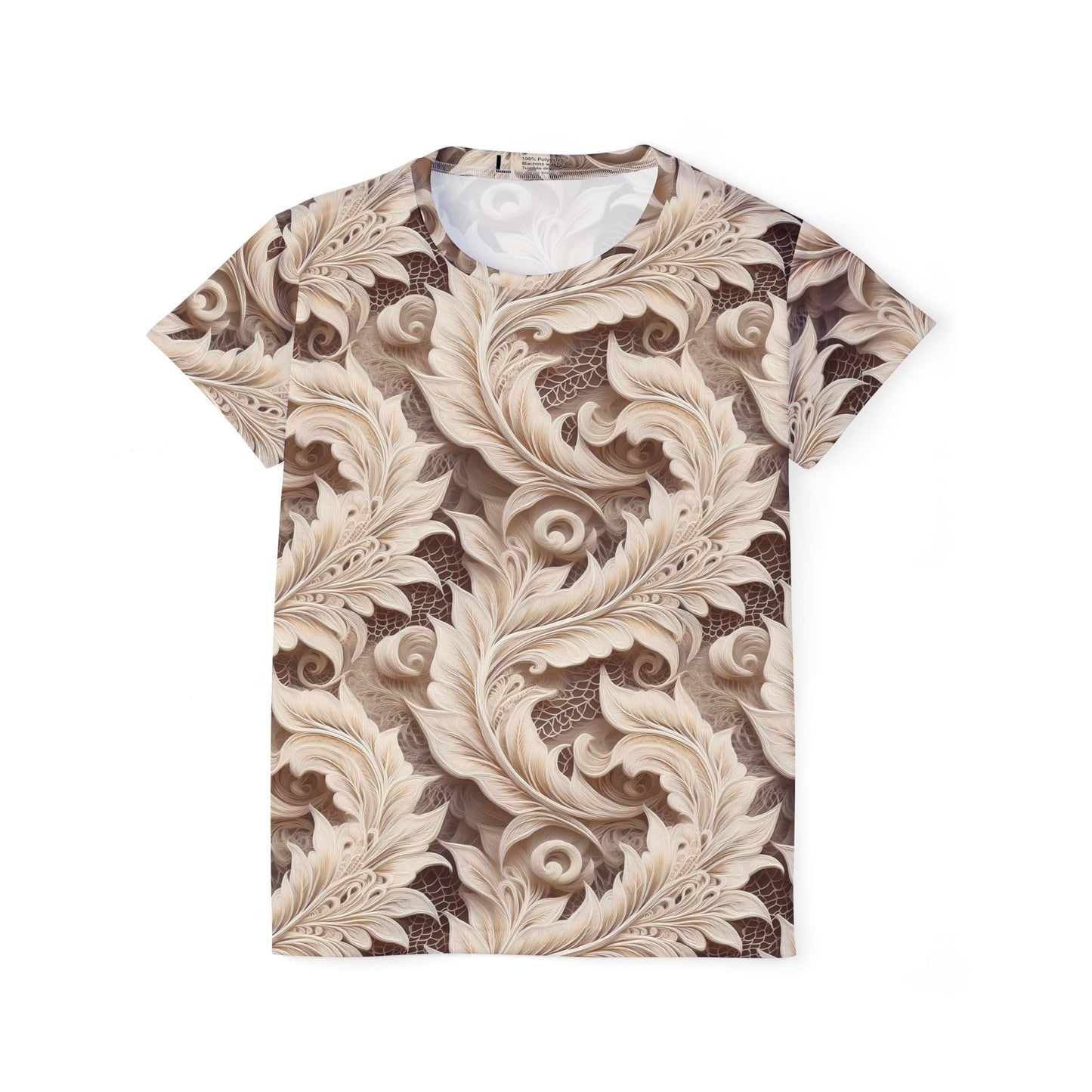 Lace Print Poly Shirt, Poly Shirt with Lace Print, Lace Shirt 69