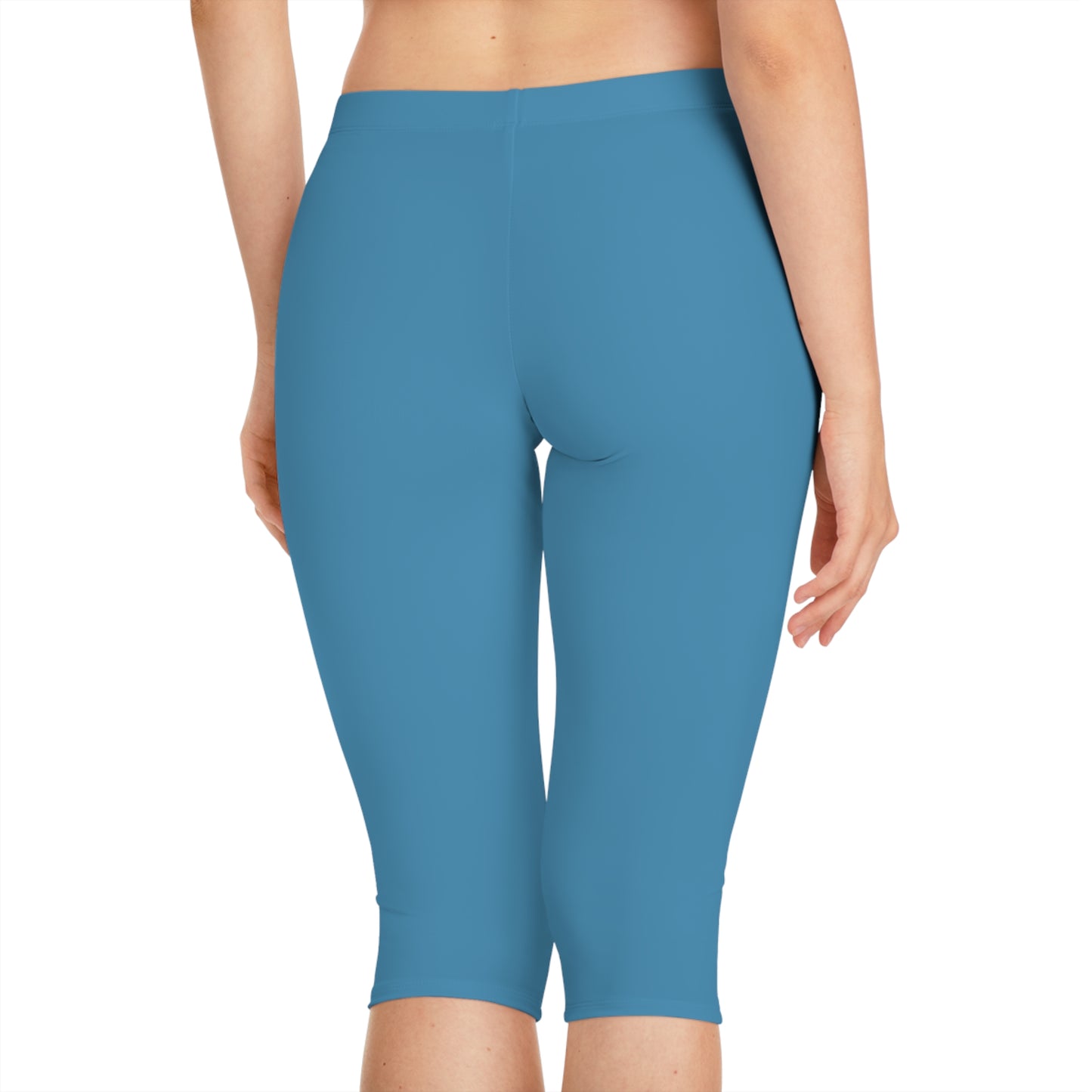 Blue Color Capri Leggings, Blue Capri Leggings 1