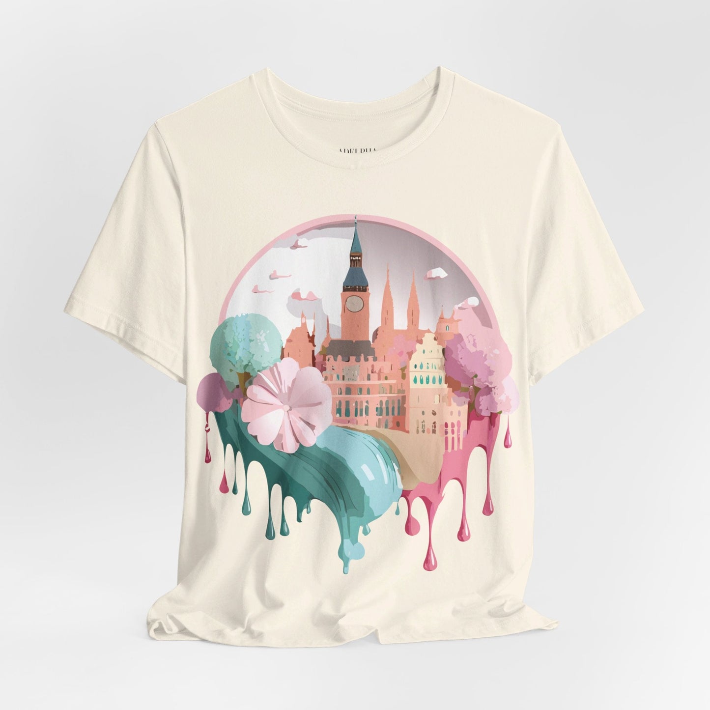 Prague Tourist Shirt Unisex Graphic Tee Featuring Vintage Inspired Art By Adelpha