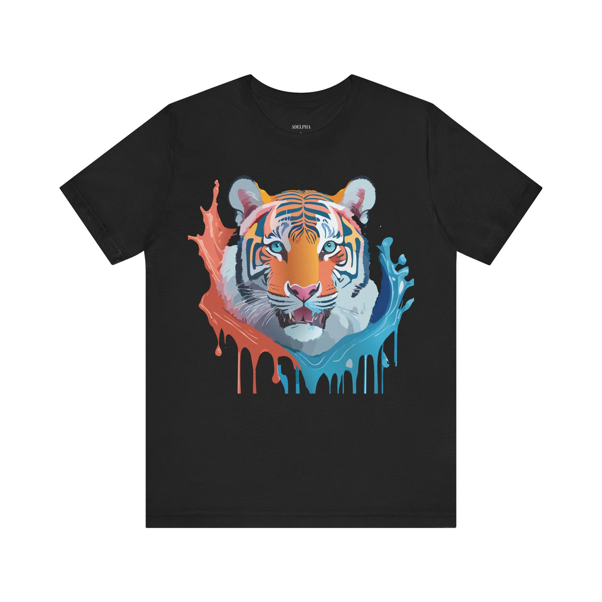 Tiger Graphic Unisex Cotton Bella+Canvas Tee with Art Animal Design e57