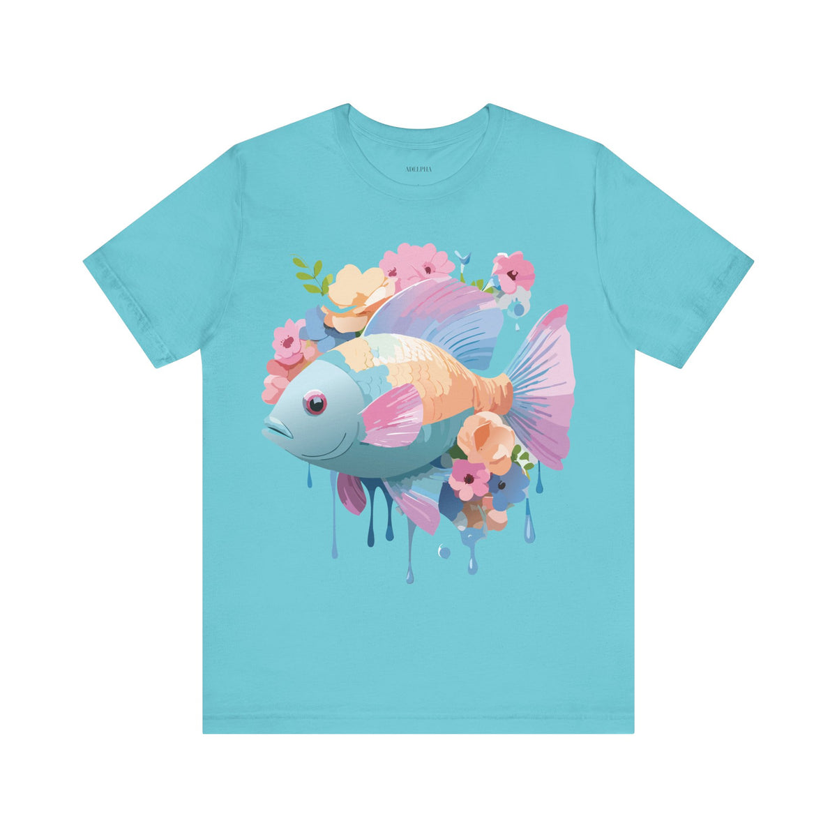Fish Graphic Design Tee Bella+Canvas Unisex 100 Cotton Tee Shirt a106