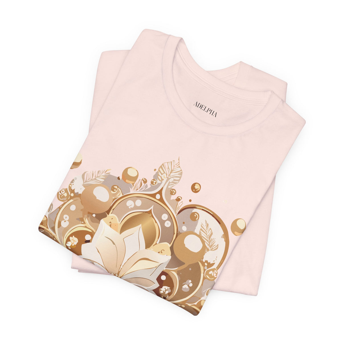 Jewelry Graphic Unisex Cotton Bella+Canvas Tee with Gemstones Art Design m25