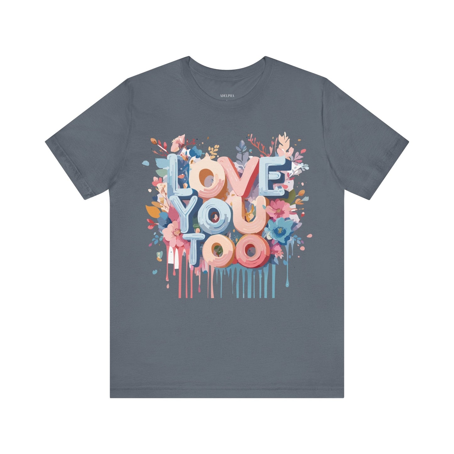 Valentine Graphic Tee Unisex Short Sleeve Art Design By Adelpha Vintage Inspired Tee