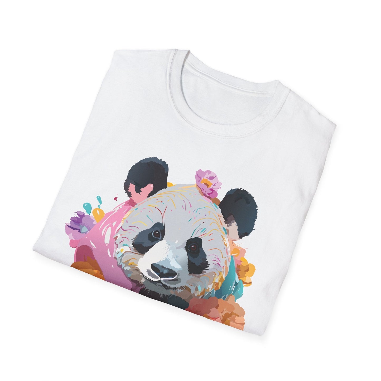 Gildan Softstyle Panda Shirt Unisex T Shirt With Panda Animal Design 100 Percent Cotton Tee