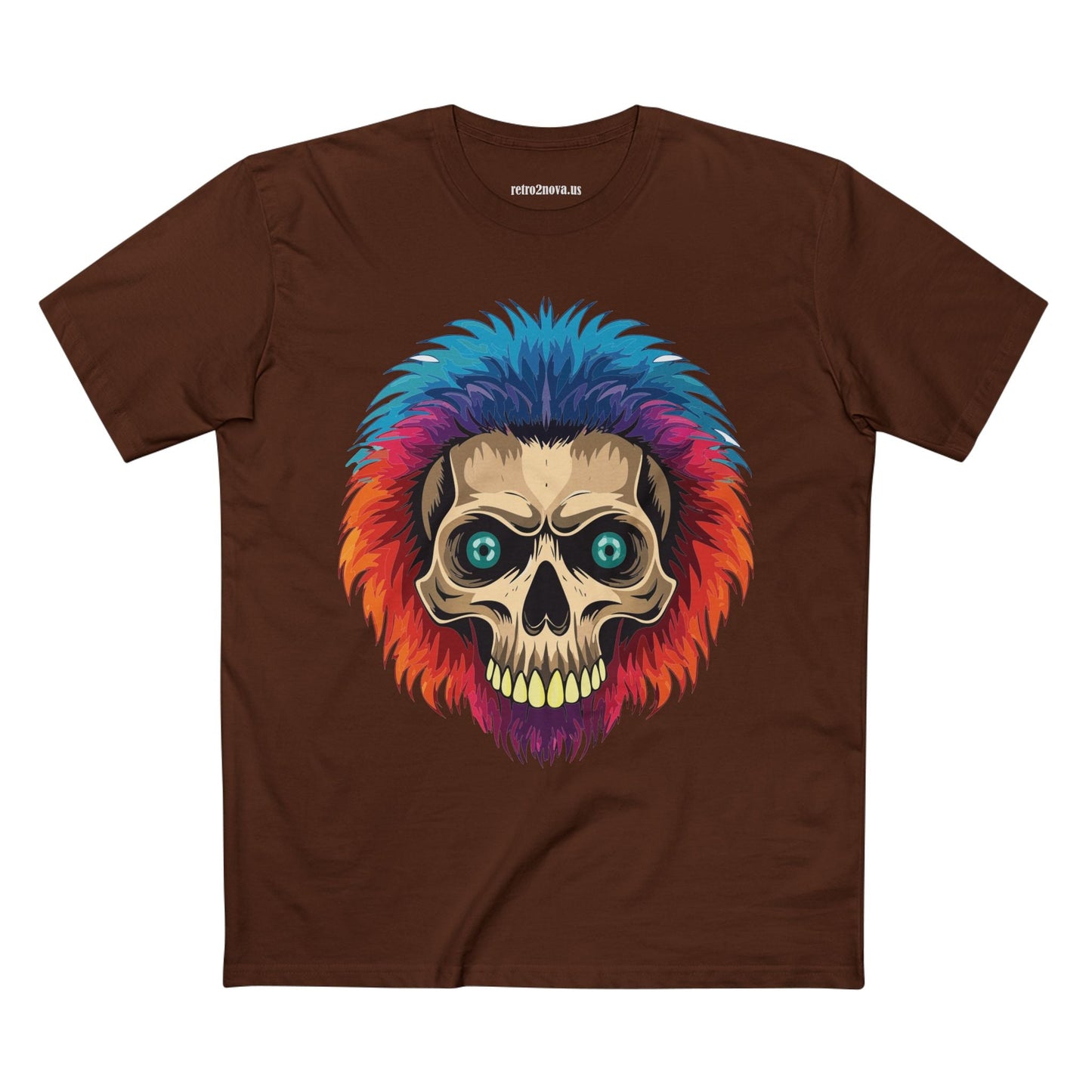 Retro2Nova Skull Shirt Unisex Skeleton Tee Premium Cotton Staple Tee With Original Art Design