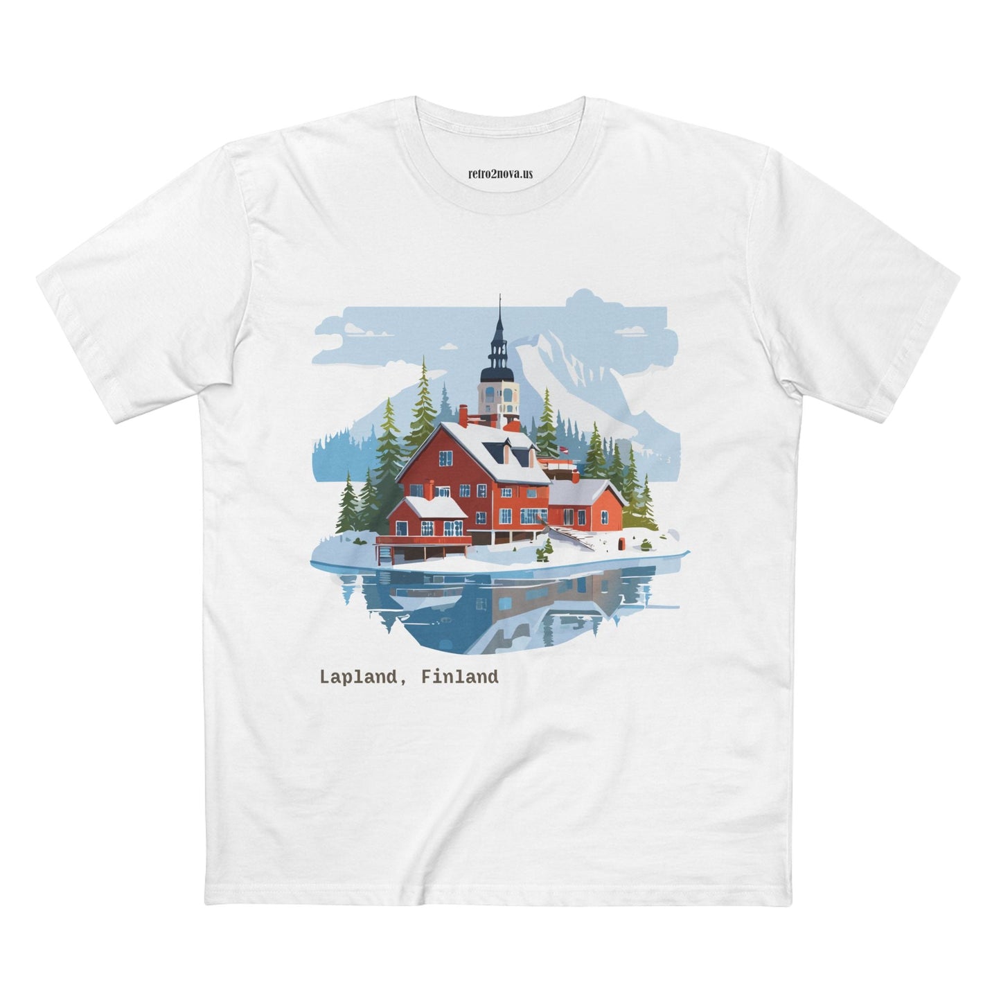 Lapland Travel Shirt Unisex Premium Cotton Tee With Original Art Design TT4 Retro2Nova