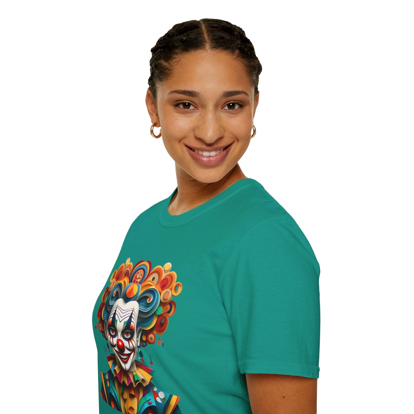 Unisex Clown T Shirt Funny Man Circus Shirt Softstyle Gildan 64000 Short Sleeve Tee