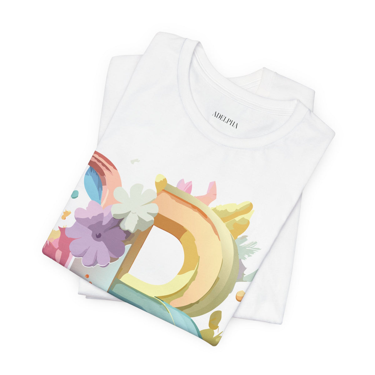 Letter B Graphic Unisex Cotton Bella+Canvas Tee with Art Letter Design