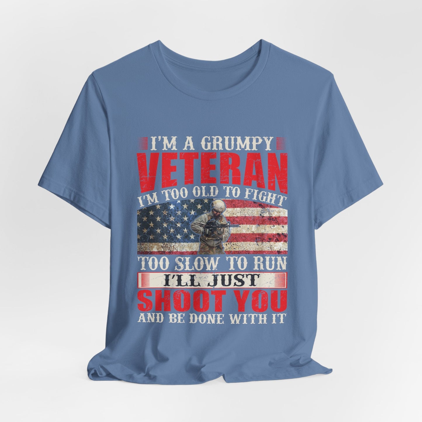 Army Veteran Patriotic Graphic Design Unisex Cotton T-Shirt v38