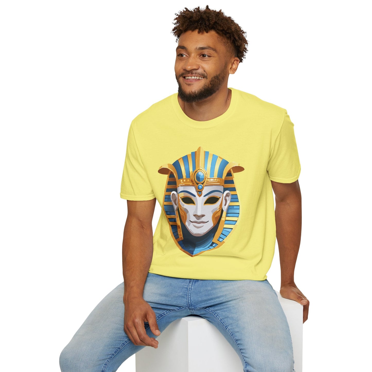 Mask Tee Shirt Unisex Gildan Softstyle 64000 Cotton Tee With Masquerade Design Artwork