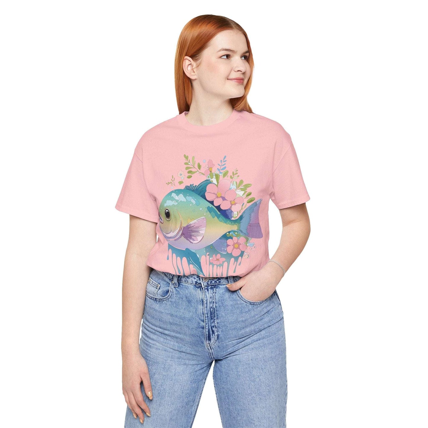 Fish Graphic Unisex 100 Cotton Vintage Artwork Tee 1