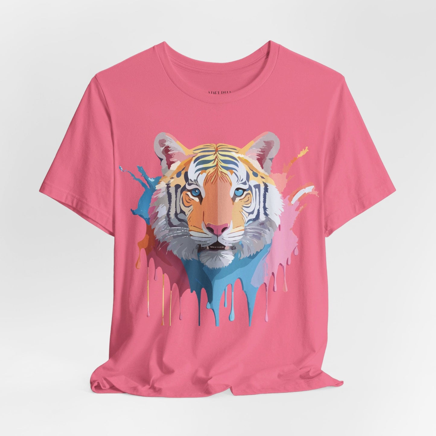 Tiger Graphic Tee Unisex Short Sleeve Shirt With Vintage Inspired Adelpha Artwork