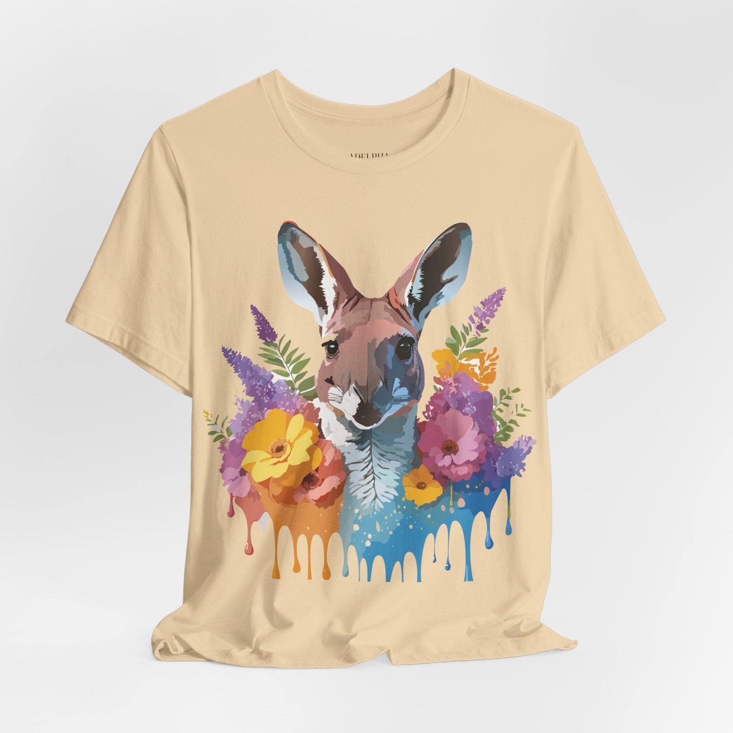 Kangaroo Graphic Unisex 100 Cotton Vintage Animal Artwork Tee 8