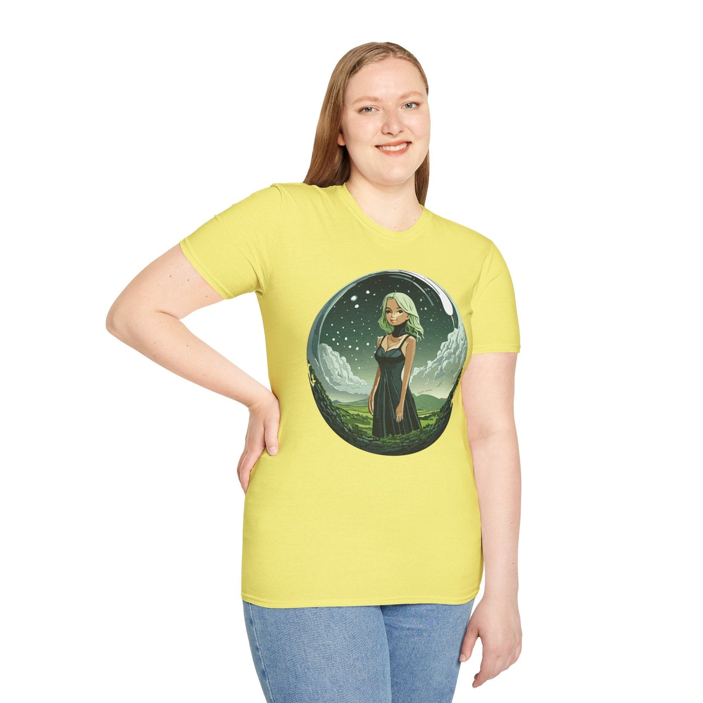 Womens Graphic T Shirt Art Design Tee Ladies Short Sleeve Softstyle 64000 Cotton Ring Spun
