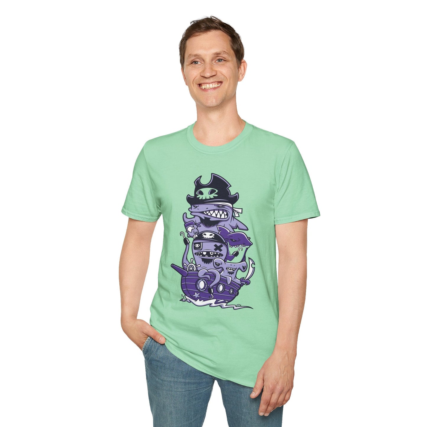 Cartoon T Shirt Animation Tee Unisex Softstyle 64000 100 Percent Ring Spun Cotton Funny Graphic Tee