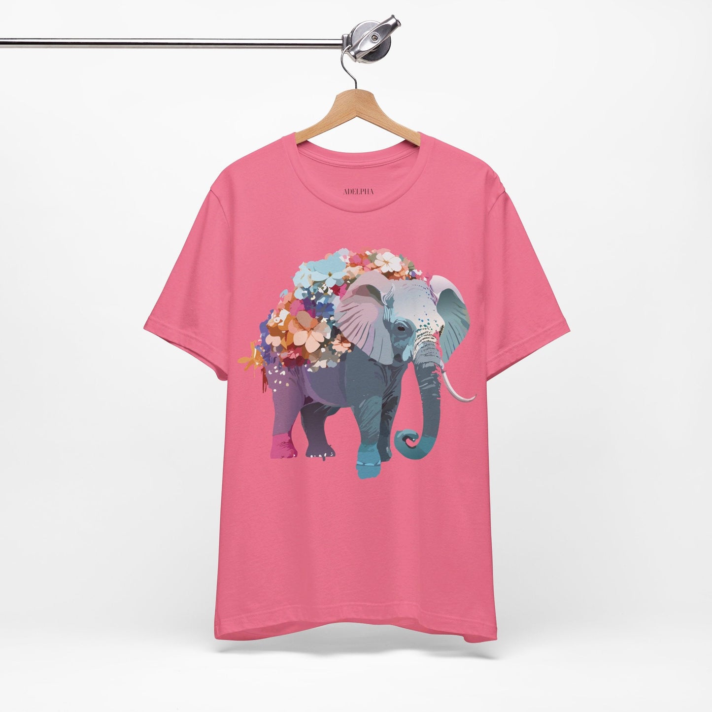 Adelpha Elephant Graphic Tee Unisex Short Sleeve Vintage Inspired Art Design Collection