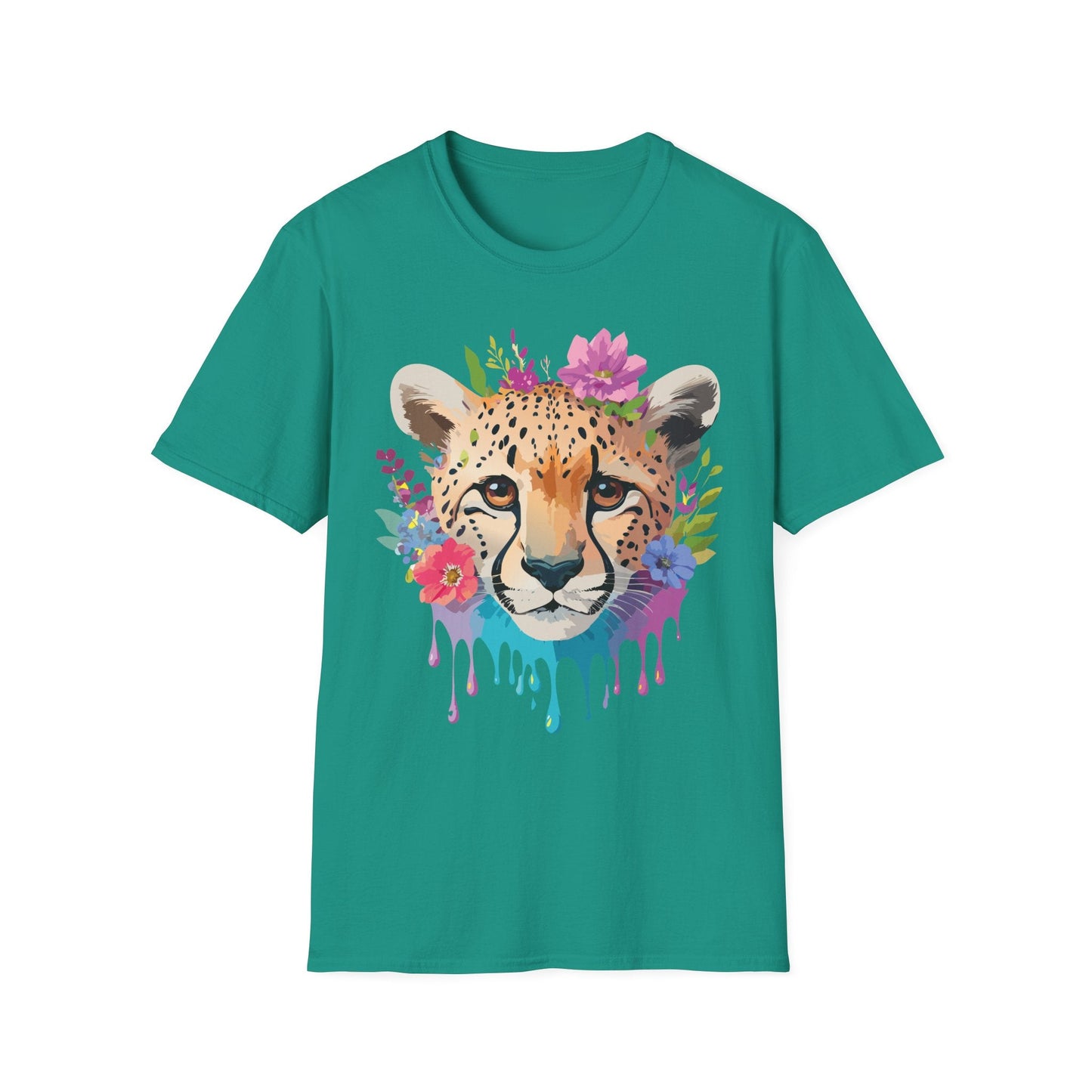 Cheetah Print Unisex Softstyle T Shirt Gildan 64000 Tee For Everyday Comfort