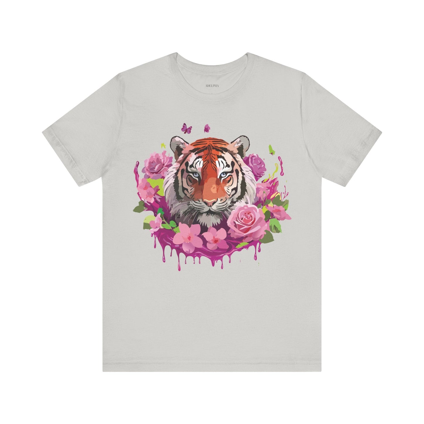 Tiger Graphic Tee Unisex Jersey Short Sleeve Art Design By Adelpha Vintage Inspired Premium