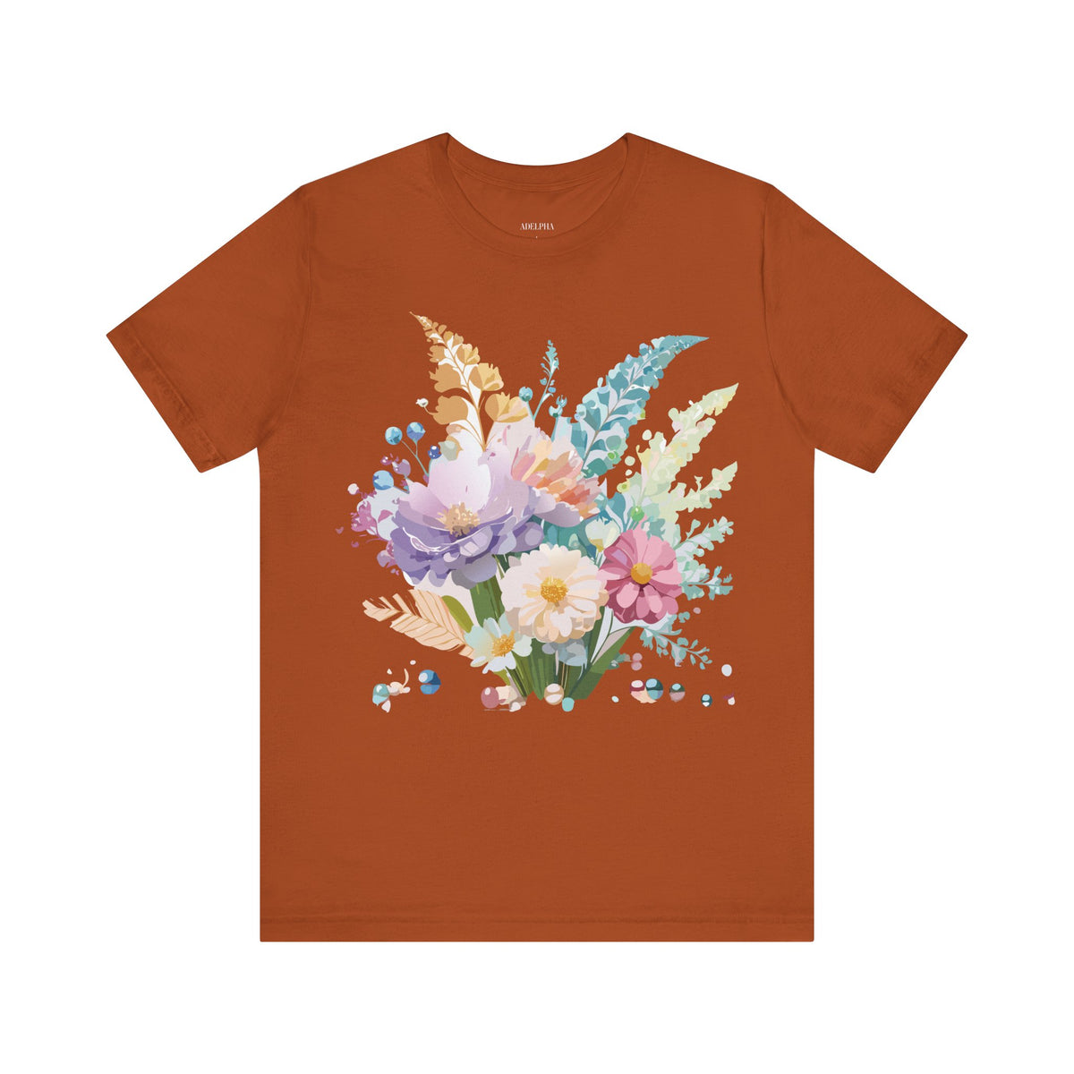 Floral Graphic Tee Shirt - Bella+Canvas Unisex 100 Cotton 10
