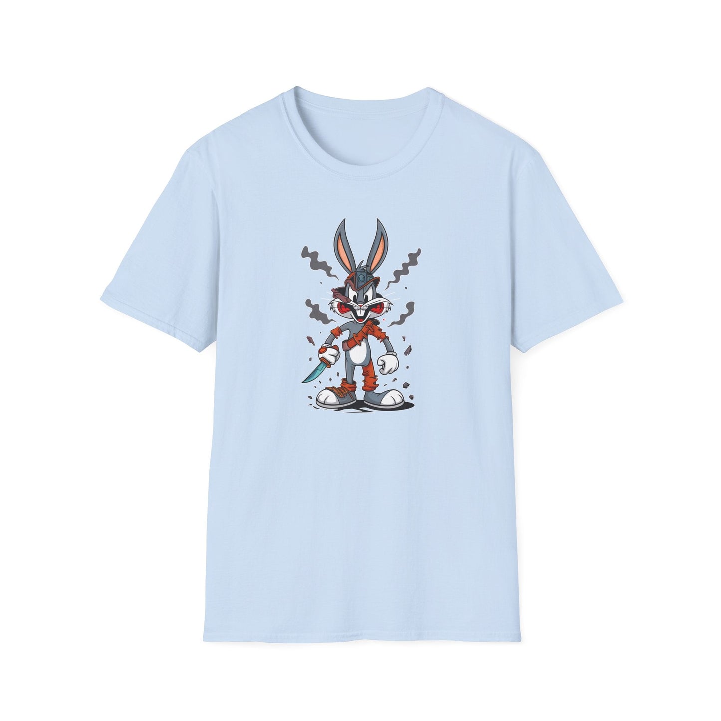 Bugs Bunny T Shirt 100 Percent Ring Spun Cotton Gildan Softstyle Unisex Cartoon Graphic Design