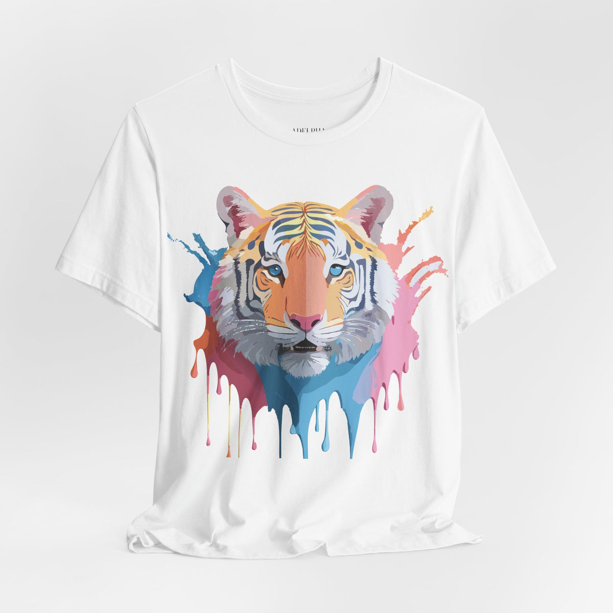 Tiger Graphic Unisex Cotton Bella+Canvas Tee with Art Animal Design e56