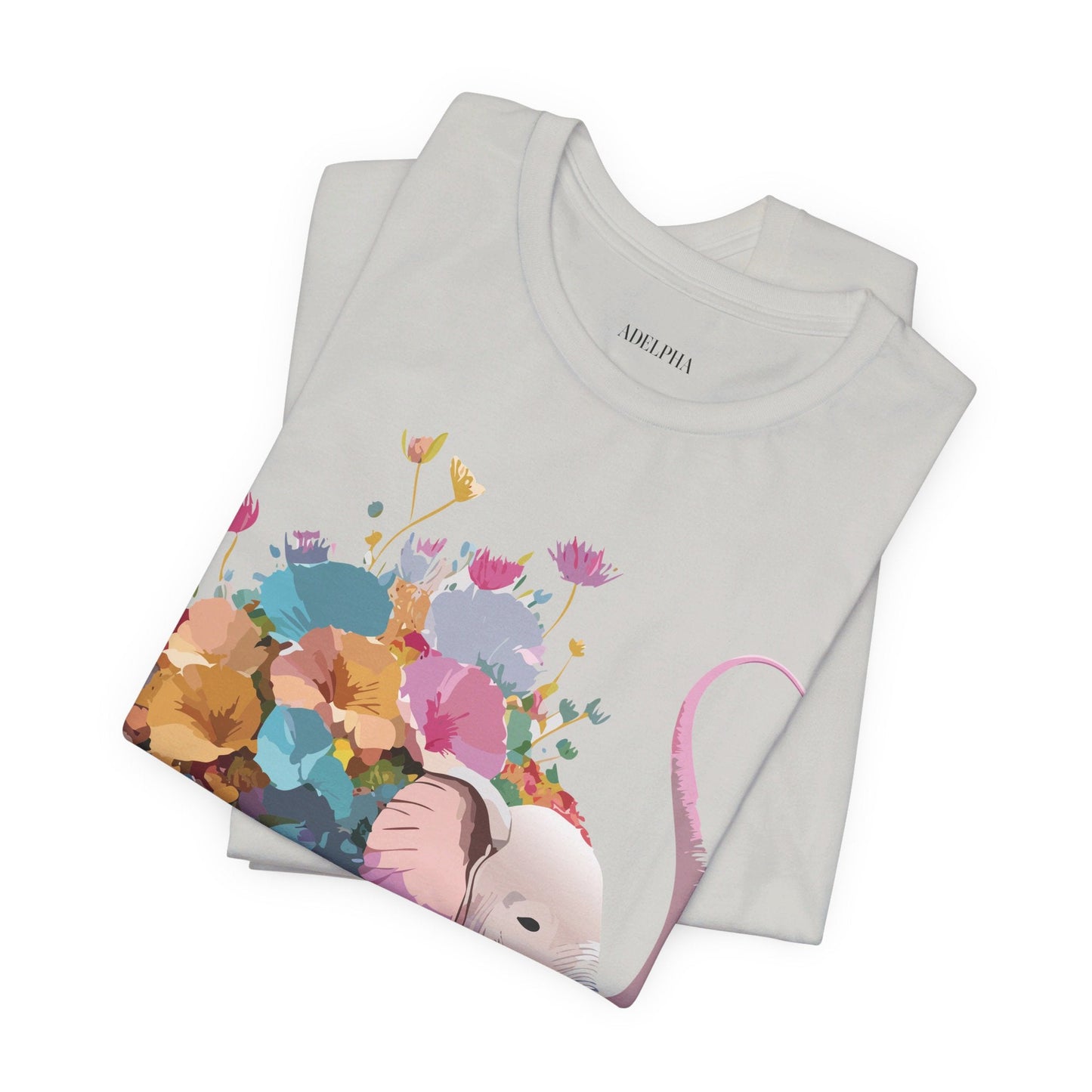 Adelpha Elephant Graphic Tee Unisex Short Sleeve Vintage Inspired Art Design Shirt