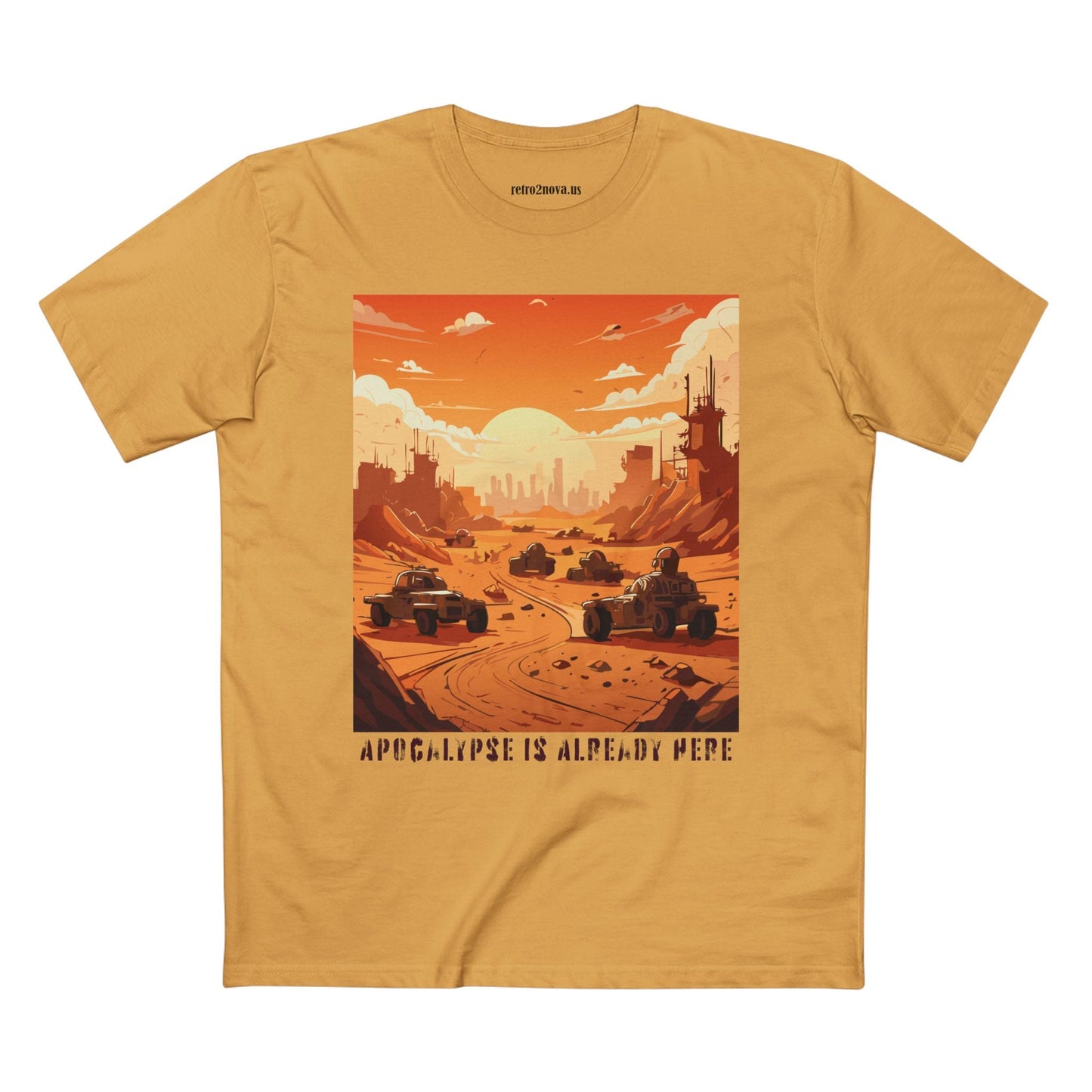 Retro2Nova Cataclysm Doomsday Unisex Premium Cotton Tee With Original Art Design