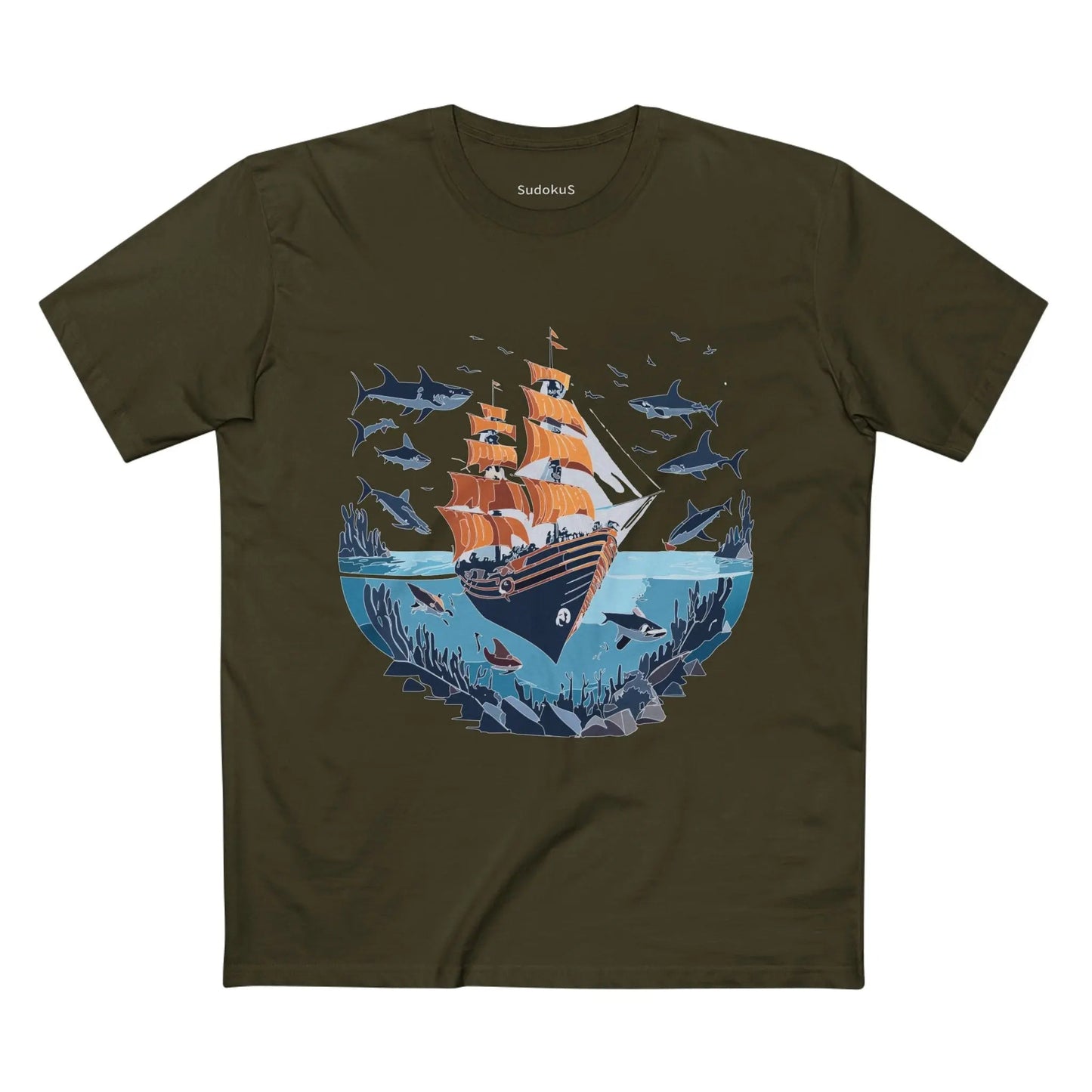 Ocean Coast Graphic Unisex 100 Cotton Staple Tee 30