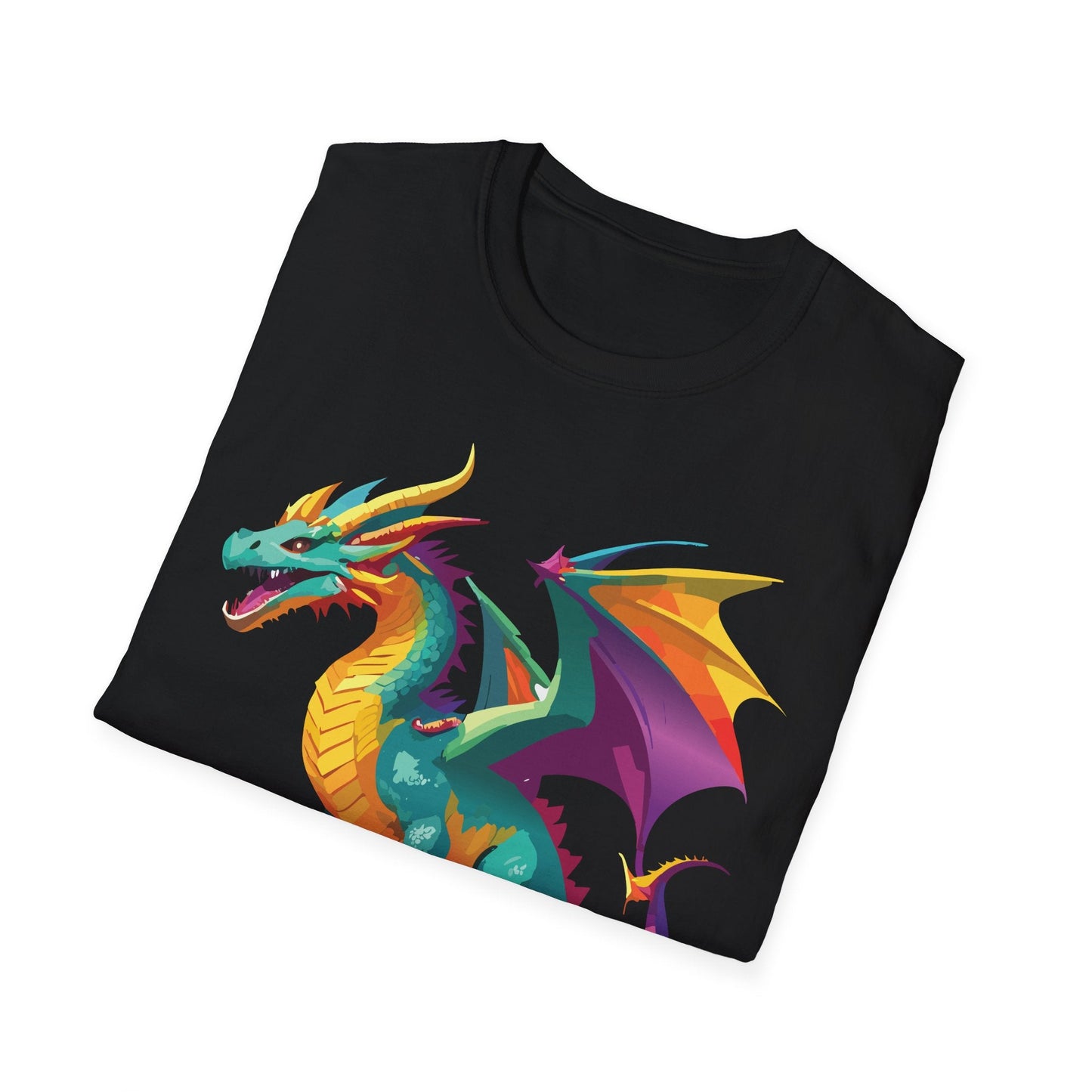 Dragon T Shirt Unisex Short Sleeve Art Design Gildan Softstyle Cotton Tee For Animal Lovers