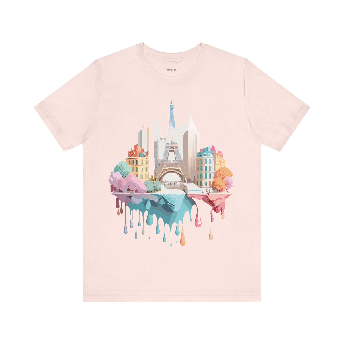 Graphic Unisex Cotton Bella+Canvas Tee Shirt with Paris