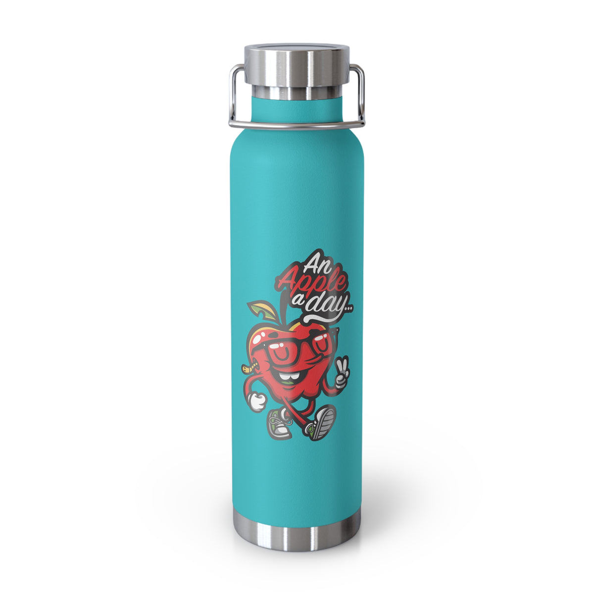 22oz Copper Insulated Water Bottle with Cartoon Design - CV81