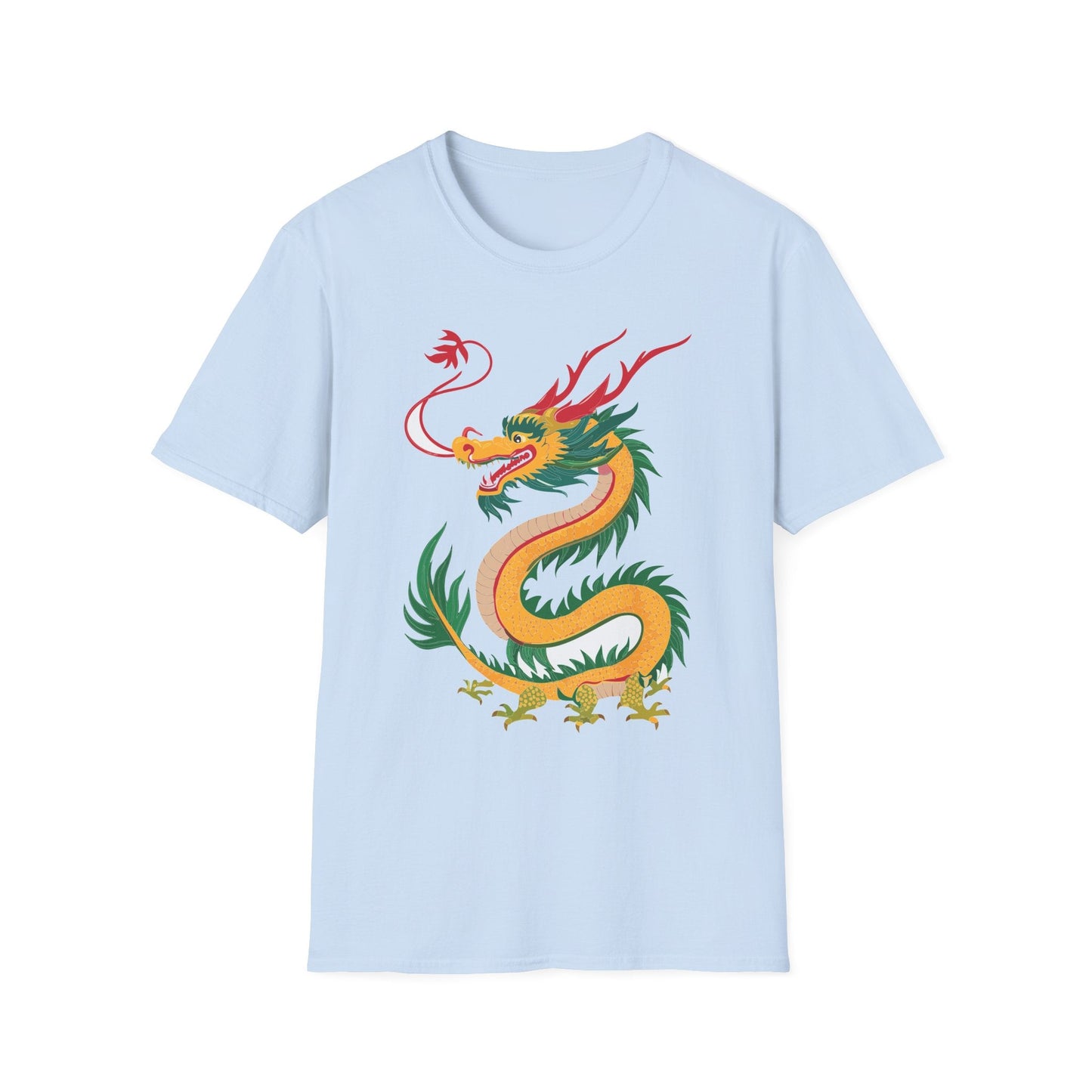Dragon Graphic Unisex Cotton Softstyle Art Design Tee With Animals 7