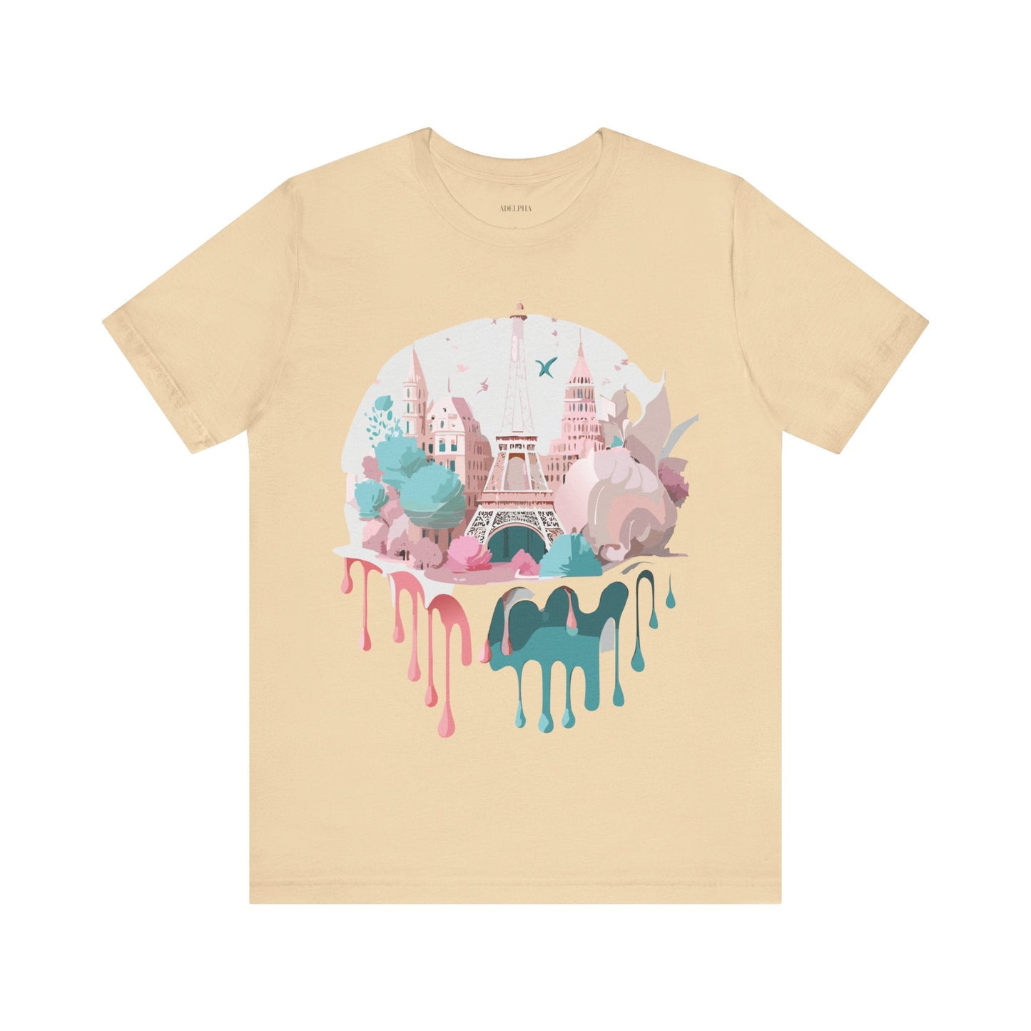 Paris Graphic Tee Unisex  Art Design Vintage Inspired Short Sleeve