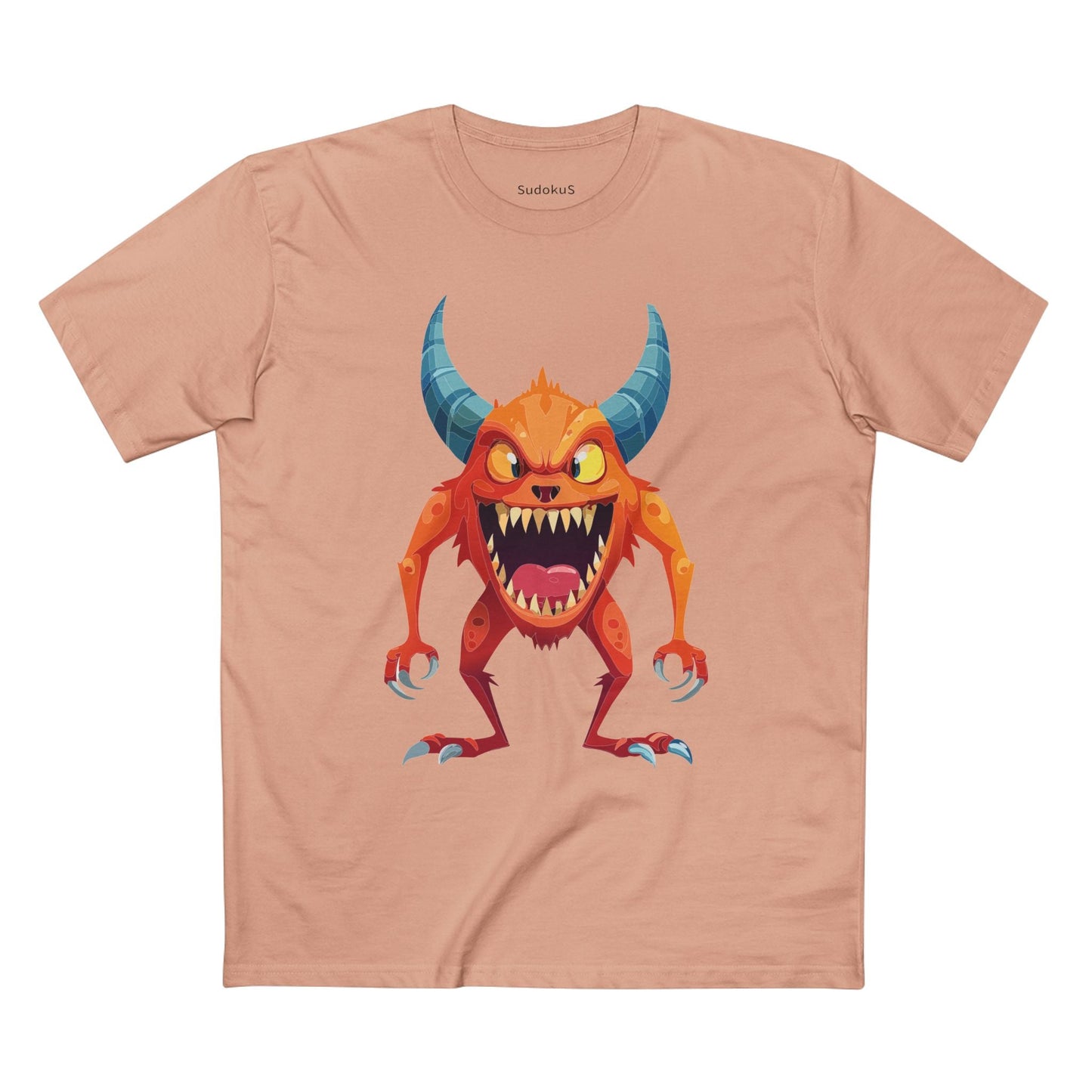 Cartoon Monsters Graphic Unisex 100 Cotton Staple Tee 12
