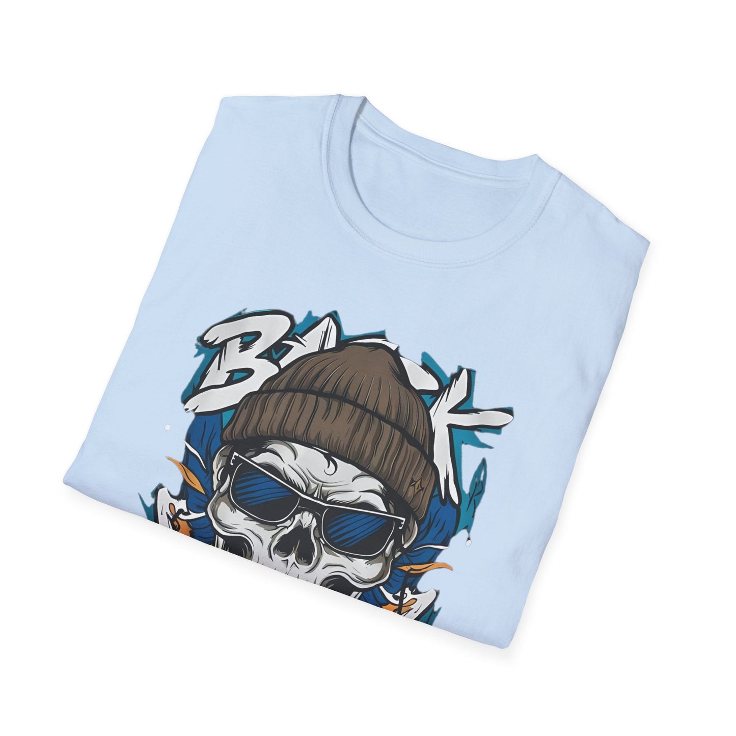 Gildan Softstyle Skull Tee Shirt Unisex Skeleton Design 100 Percent Cotton Graphic Tee