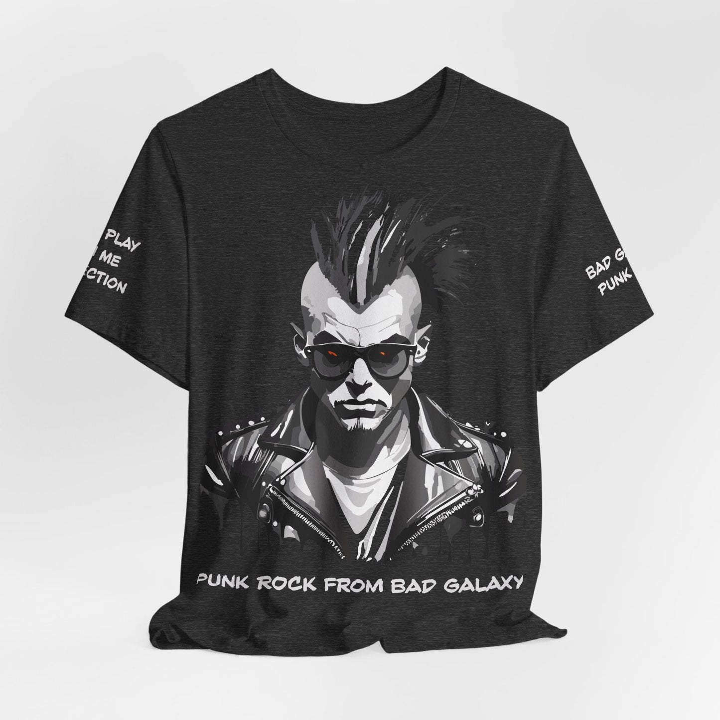 Punk Rock Tee Shirt From Bad Galaxy Made To Order 100 Percent Cotton Eco Friendly Inks