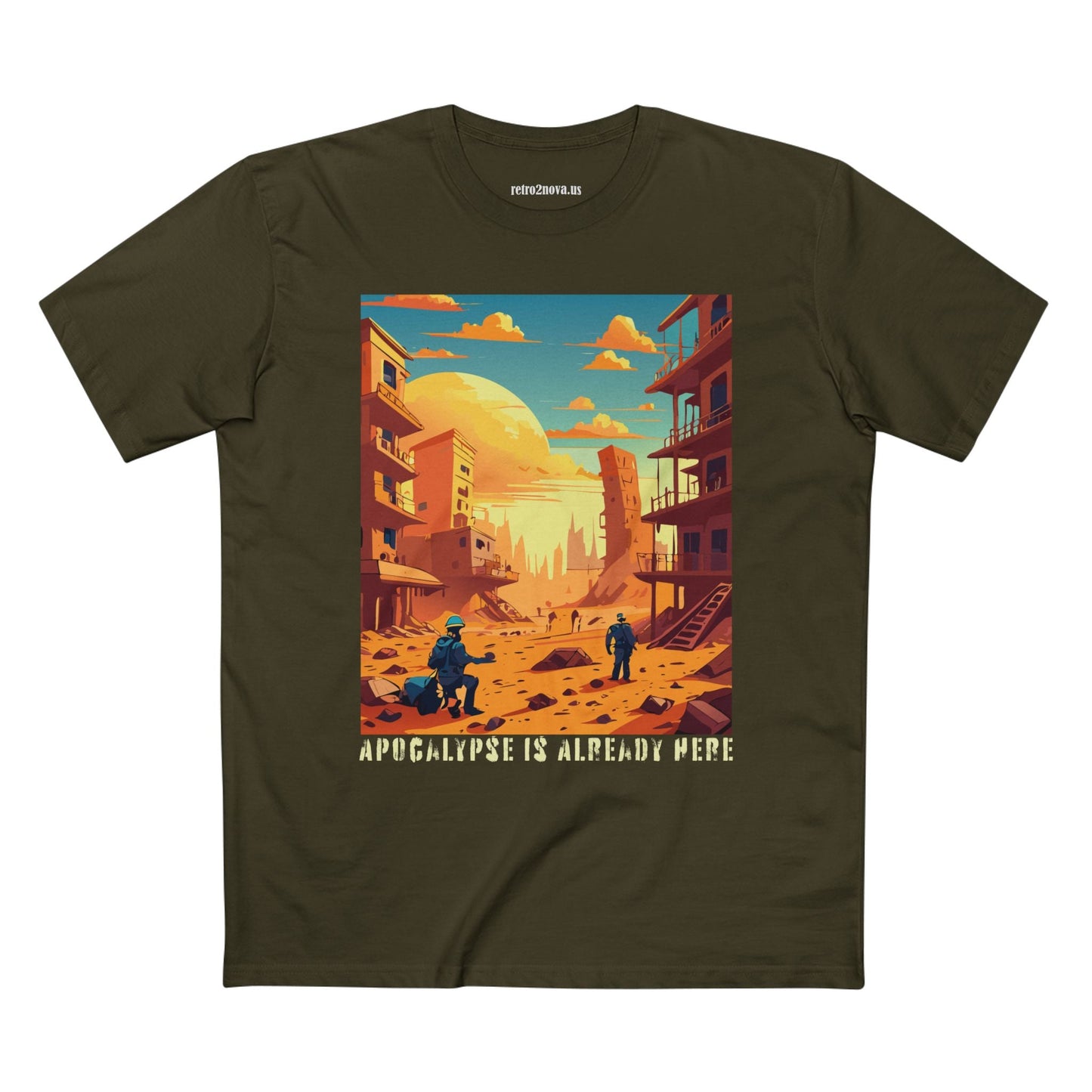 Cataclysm Doomsday Shirt Unisex Premium Cotton Tee With Original Art From Retro2Nova Art Collection
