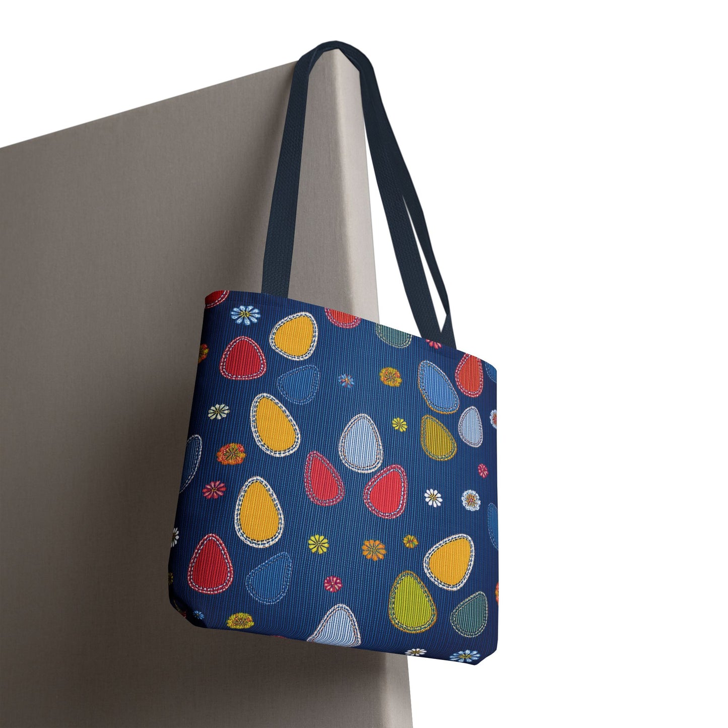 Easter Graphic Design Denim Fabric Imitation Print Unisex Canvas Bag Poly Spun 3 Sizes Tote Bag 204-13