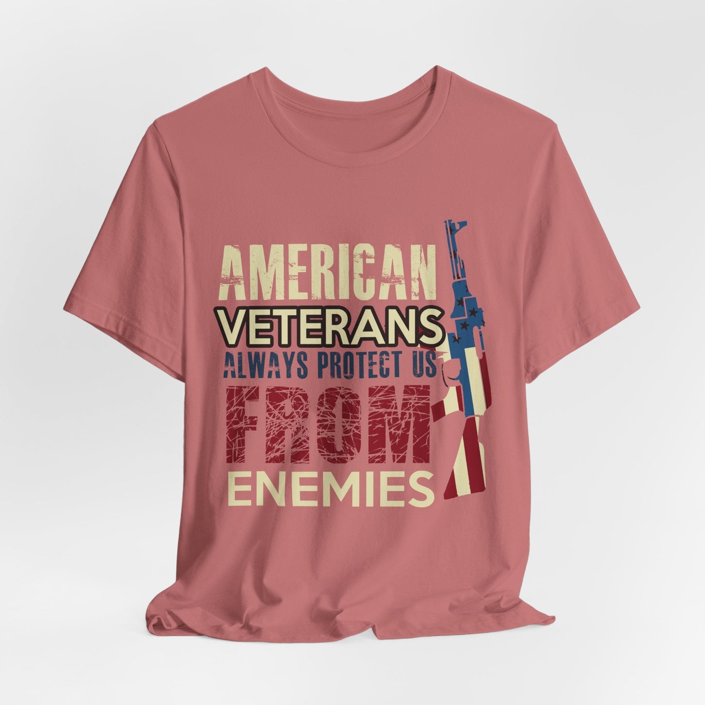 Army Veteran Patriotic Graphic Design Unisex Cotton T-Shirt v44