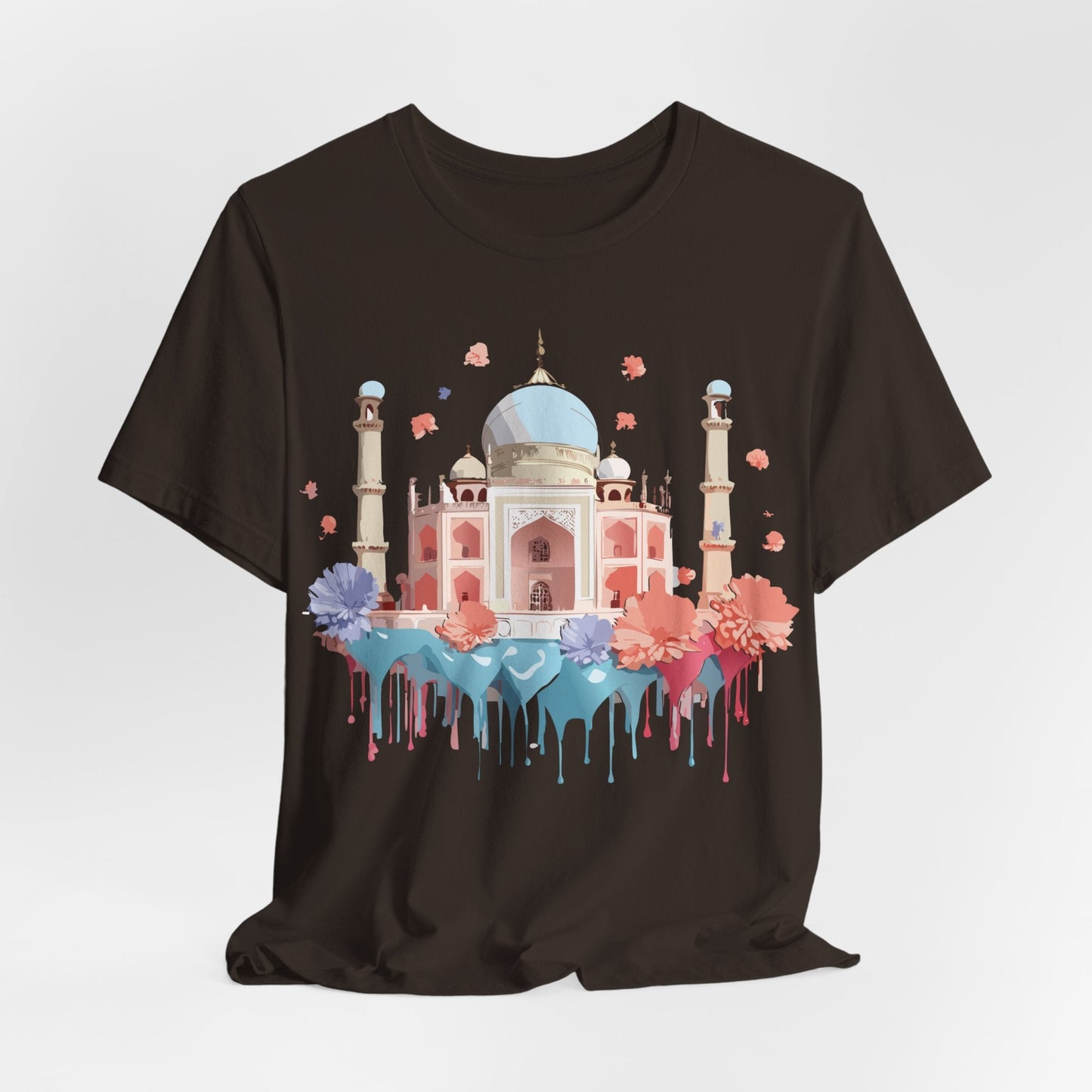 Taj Mahal Graphic Tee Unisex Short Sleeve Shirt By Adelpha Vintage Inspired Artwork