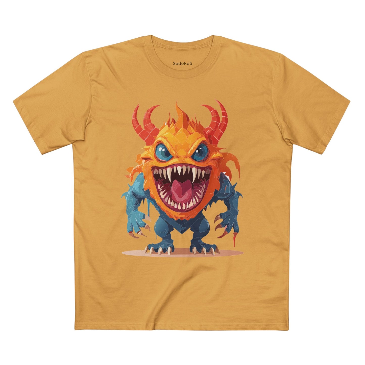 Cartoon Monsters Graphic Unisex 100 Cotton Staple Tee 26