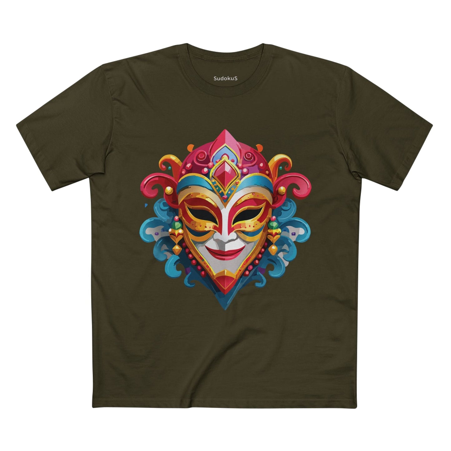 Mask Graphic Unisex 100 Cotton Staple Tee 21