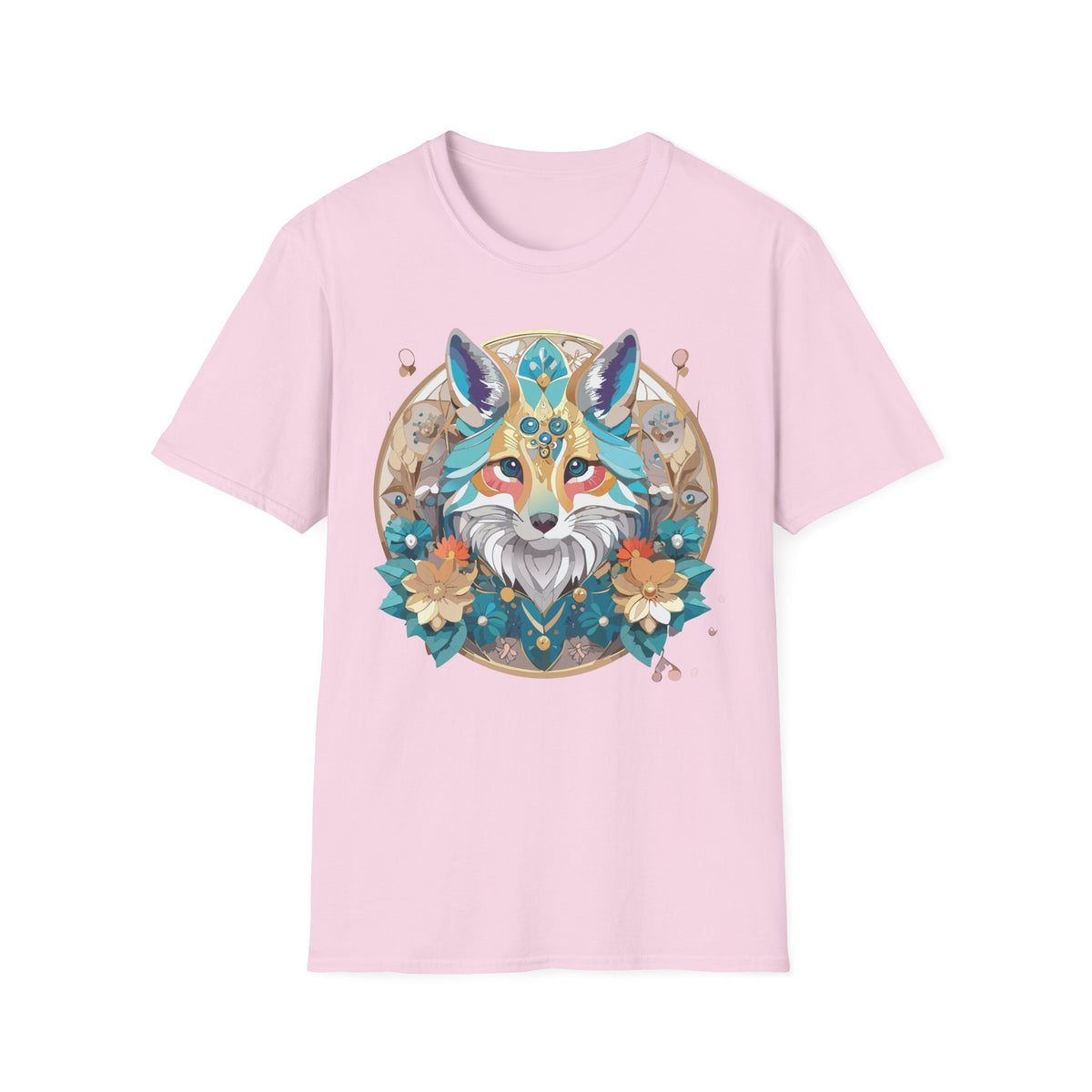 Boho Jewel Fox T-Shirt | Colorful Fox Face Graphic